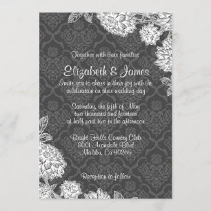 Elegant Damask Wedding Invitations