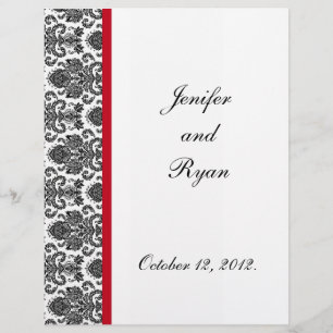 elegant damask wedding menu