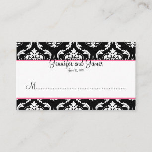 Elegant Damask Wedding Reception Place Card