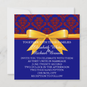 Elegant Damasks Wedding Invitation