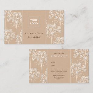 Elegant Dandelion Hair Stylist Appointment Card
