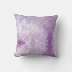 Elegant dandelion throw pillow