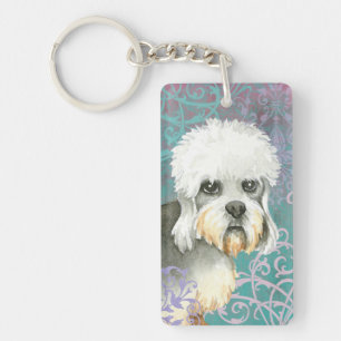 Elegant Dandie Dinmont Terrier Keychain