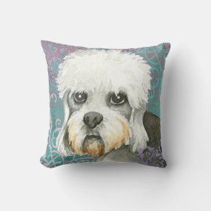 Elegant Dandie Dinmont Terrier Throw Pillow