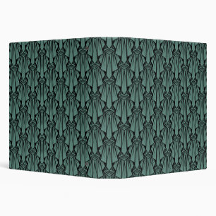 Elegant dark art deco abstract geometric elements binder
