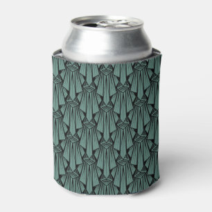 Elegant dark art deco abstract geometric elements can cooler