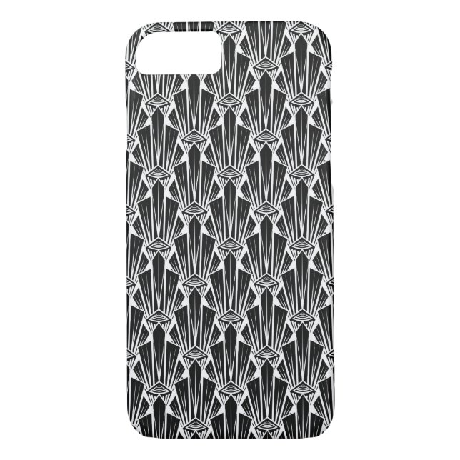 Elegant dark art deco abstract geometric elements Case-Mate iPhone case (Back)