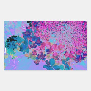 Elegant Dark Blue and Magenta Limelight Hydrangea Sticker