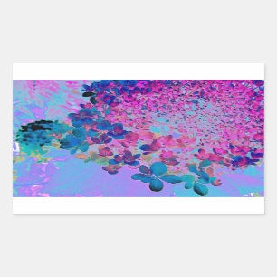 Elegant Dark Blue and Magenta Limelight Hydrangea Sticker