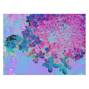 Elegant Dark Blue and Magenta Limelight Hydrangea Tablecloth