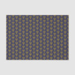 Elegant Dark Blue | Chanukah Hanukkiyah | MENORAH Tissue Paper<br><div class="desc">Elegant dark blue MENORAH Tissue Paper,  showing with faux gold menorah in a tiled pattern. This is a minimalist,  simple,  elegant design,  especially suitable for Hanukkah gifts or crafts.</div>