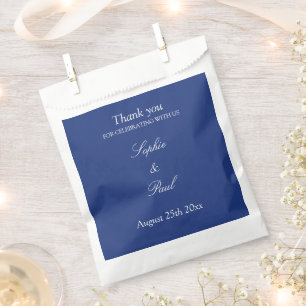Elegant Dark Blue Wedding Thank You Favour Bags