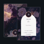 Elegant Dark Boho Floral Arch Rose Gold Wedding RSVP Card<br><div class="desc">Elegant Dark Boho Floral Arch Rose Gold Wedding RSVP Card
This rsvp is unique and part of a collection and suite by Phrosne Ras Design</div>