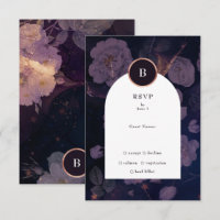 Elegant Dark Boho Floral Arch Rose Gold Wedding