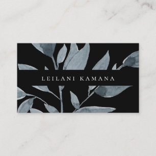 Elegant Dark Botanical Business Card