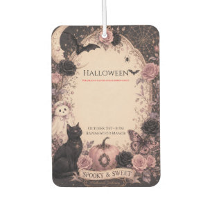 Elegant Dark Botanical Halloween Party Air Freshener