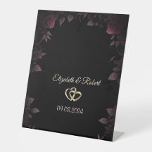 Elegant Dark Burgundy Roses Black 