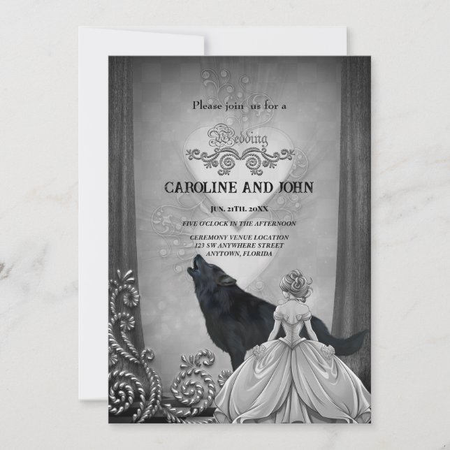 Elegant dark design invitation (Front)