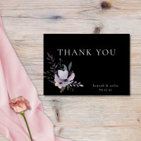 Elegant Dark Floral Cascade Black Burgundy