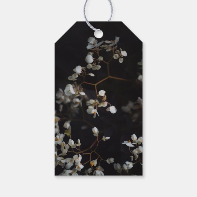 Elegant Dark Floral Gift Tags (Front)