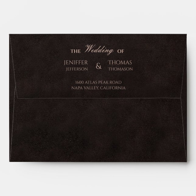 Elegant dark Gothic Halloween Wedding Envelope (Back (Top Flap))