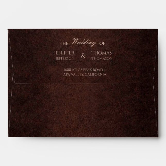 Elegant dark Gothic Halloween Wedding Envelope (Back (Top Flap))
