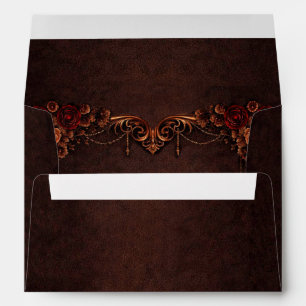 Elegant dark Gothic Halloween Wedding Envelope
