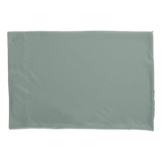 Elegant Dark Green Solid Colour Pillowcase (Front-Left)