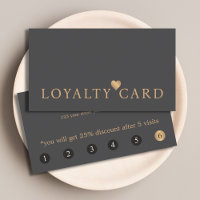 Elegant Dark Grey Faux Gold Heart Beauty