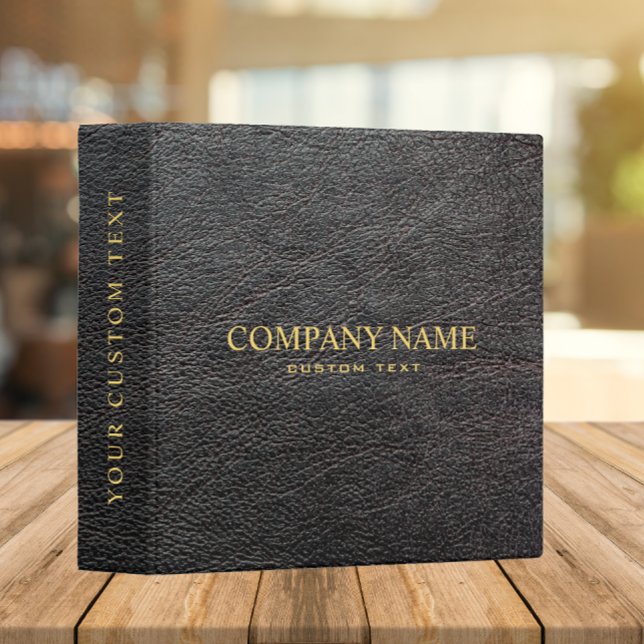 Elegant Dark Grey Leather Look Personalized Binder (Creator Uploaded)