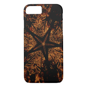 Elegant Dark Kaleidoscopic Design Black Brown Star iPhone 8/7 Case