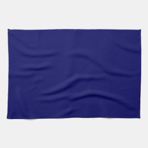 Elegant Dark Navy Blue Solid Colour Blank Template Kitchen Towel