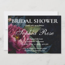 Elegant dark pink floral Wedding Bridal shower