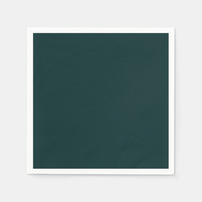 elegant dark plain green  napkin (Front)