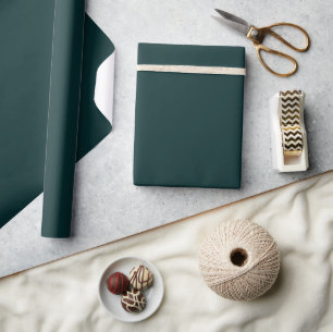 elegant dark plain green  wrapping paper