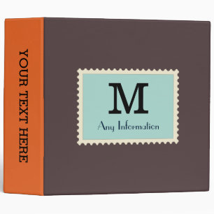 Elegant Dark Puce Colour Monogram Binder
