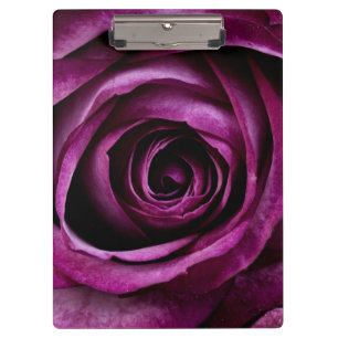 Elegant Dark Purple Rose Clipboard