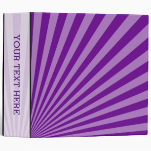 Elegant Dark Purple Sun Rays Background Binder