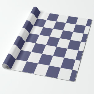 Elegant Dark Purple White Checkered – Bold Wrapping Paper