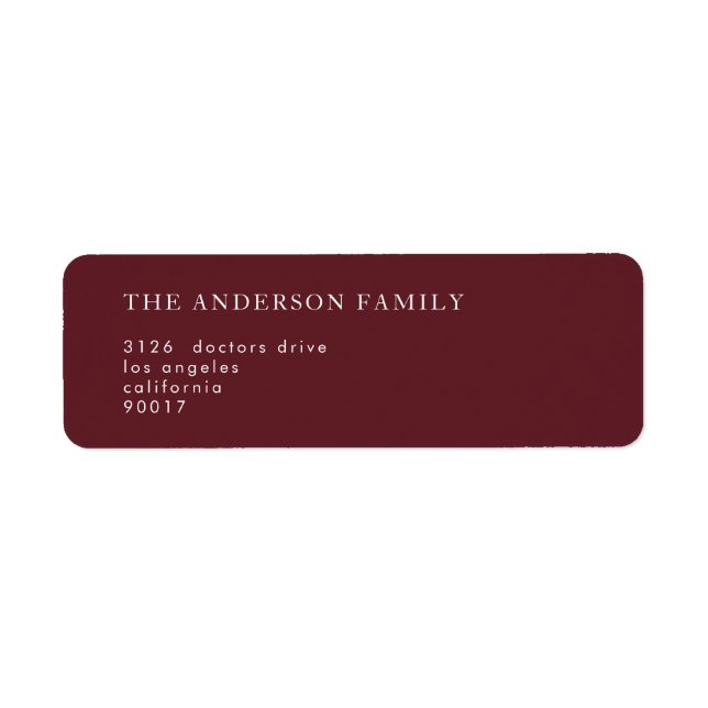 Elegant Dark Red Plum Burgundy White The Wedding (Front)