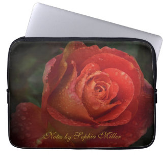 Elegant Dark Red Rose Botanical Electronics Bag