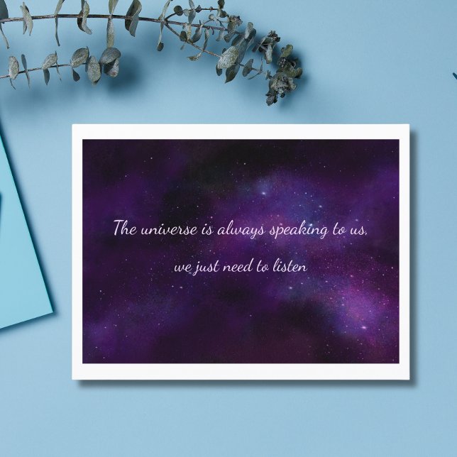 Elegant Dark Watercolor Nebula Design  Postcard (Creator Uploaded)
