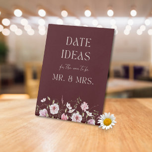 Elegant Date Ideas for the Soon to Be Mr and Mrs  Pedestal Sign