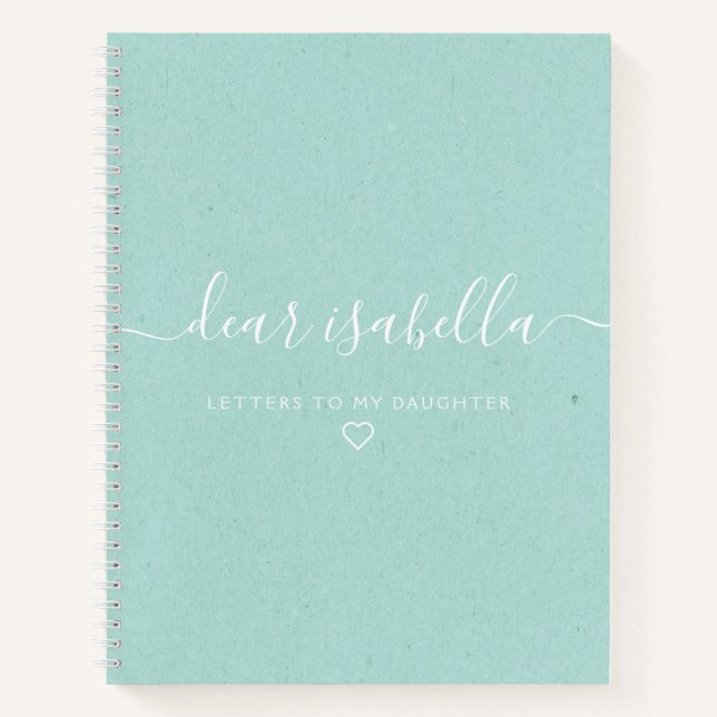 Elegant Dear Daughter Memory Notebook (Front)