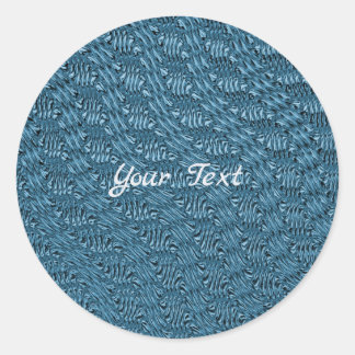 Elegant Decorative Blue Classic Round Sticker