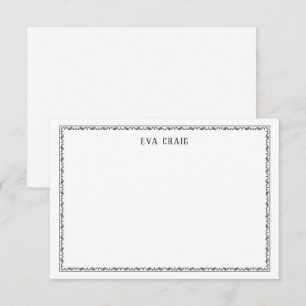 Elegant Decorative Border Personalized Flat Card