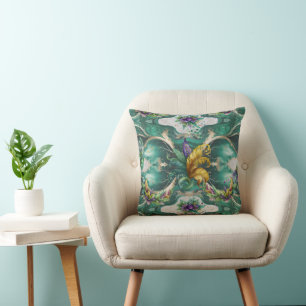 Elegant Decorative Mardi Gras Throw Pillow