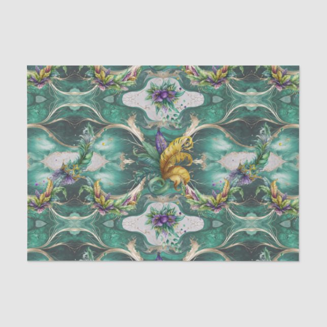 Elegant Decorative Mardi Gras Tissue Paper (Front)