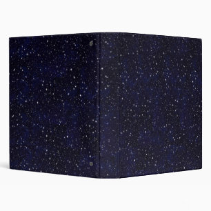 Elegant Deep Black Space Stars Universe Modern Binder