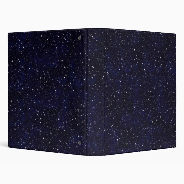 Elegant Deep Black Space Stars Universe Modern Binder (Background)